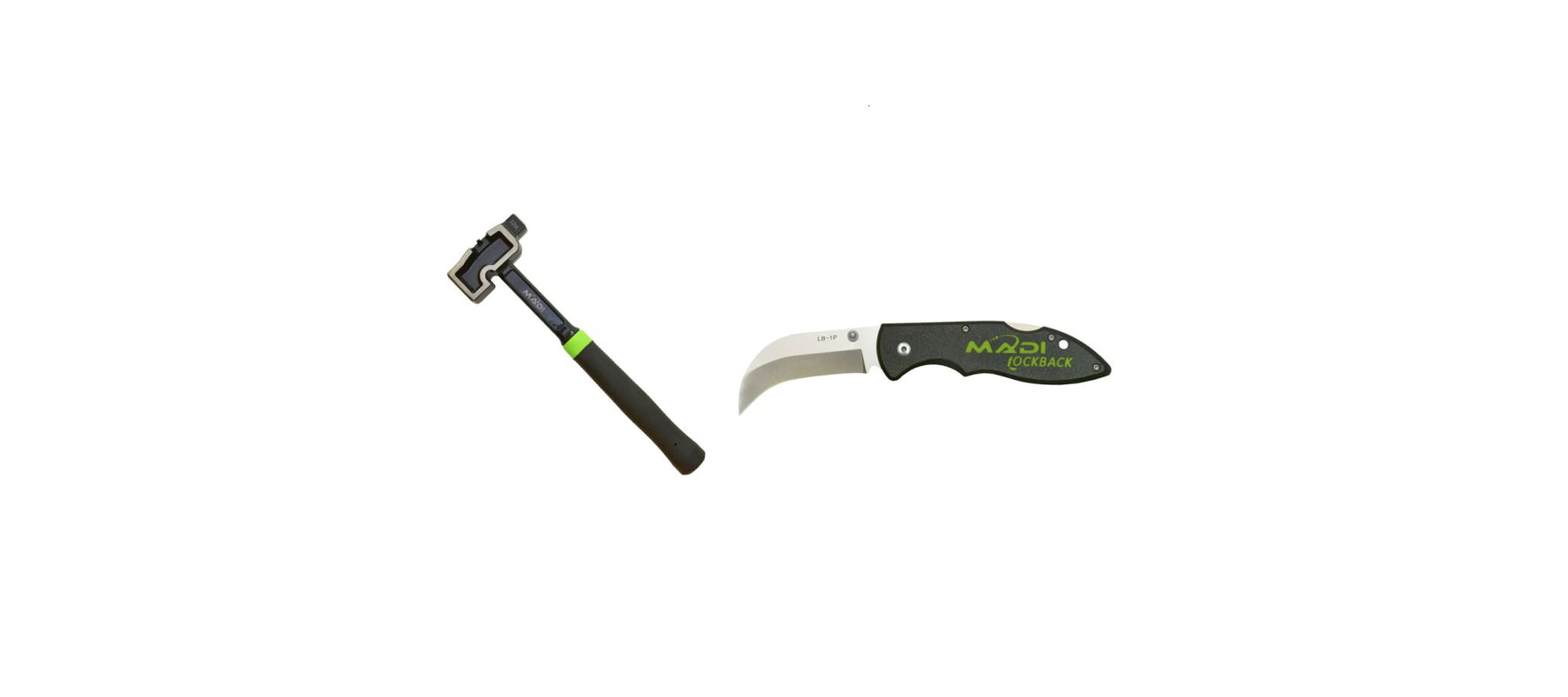 New Madi Steel Milled Lineman Hammer and Lockback Knife - Shopena Supply