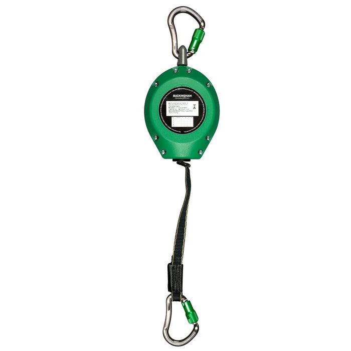 25’ BuckLimiter Retractable Fall Limiter with Triple Action Aluminum Carabiners - Shopena Supply