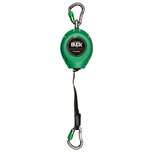 25’ BuckLimiter Retractable Fall Limiter with Triple Action Aluminum Carabiners - Shopena Supply