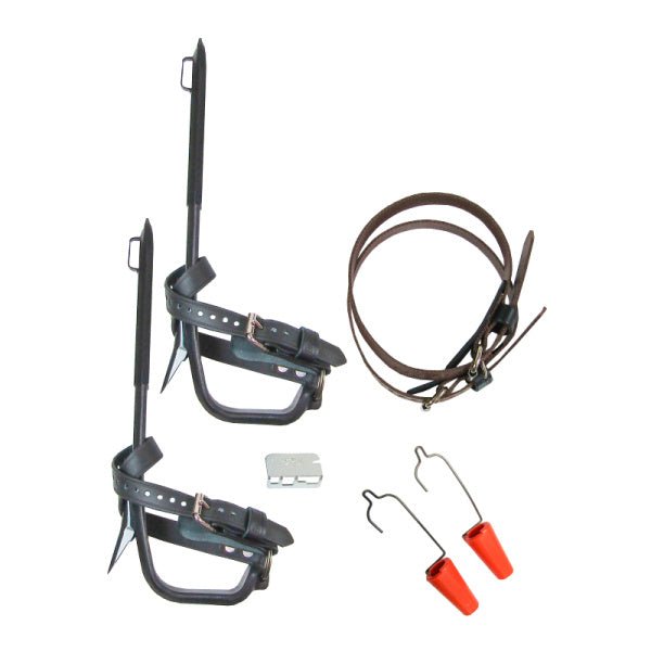 Bashlin Black Anodized Aluminum Climbers W Regular Pole Gaffs (1 5/8") - Shopena Supply