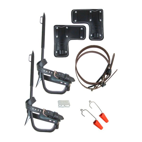 Bashlin Black Anodized Aluminum Climbers W Regular Pole Gaffs (1 5/8") - Shopena Supply