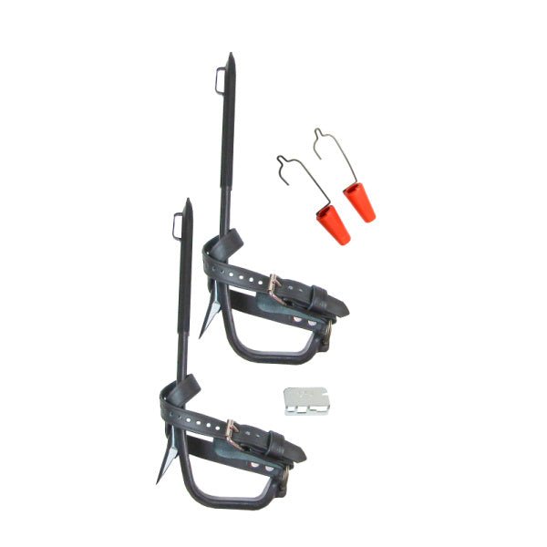 Bashlin Black Anodized Aluminum Climbers W Regular Pole Gaffs (1 5/8") - Shopena Supply