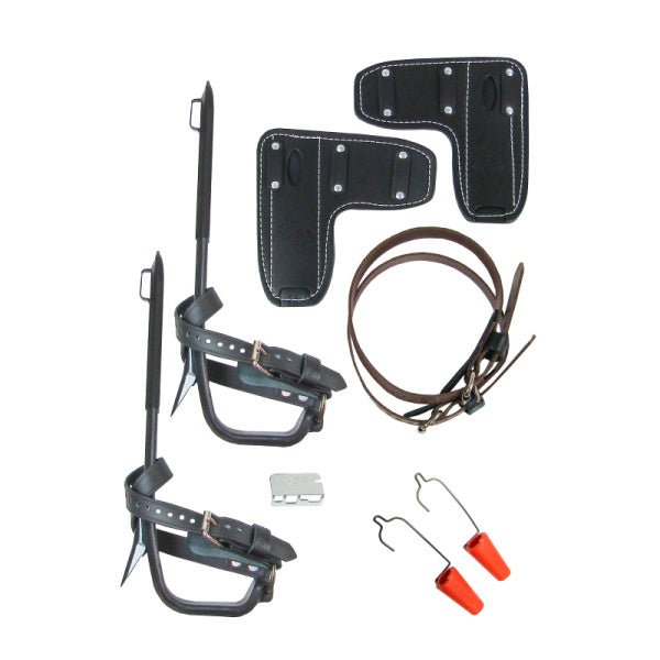 Bashlin Black Anodized Aluminum Climbers W Regular Pole Gaffs (1 5/8") - Shopena Supply