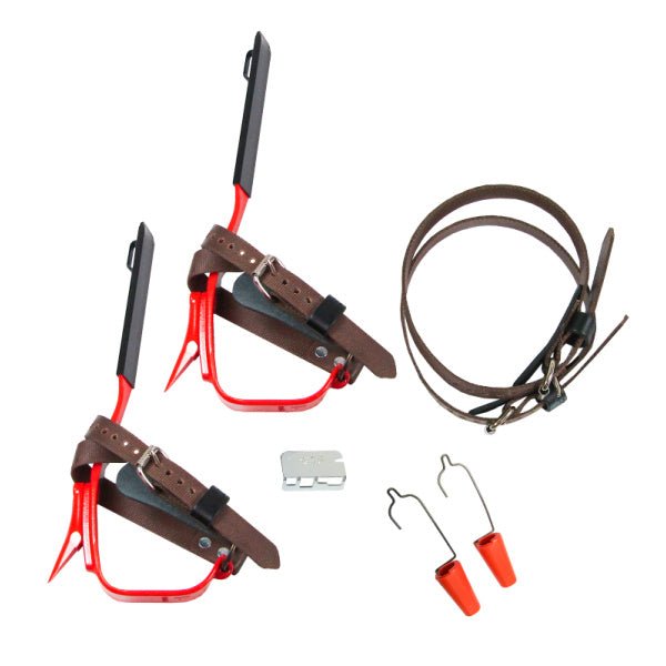 Bashlin Twisted Shank Steel Climbers W Regular Pole Gaffs (1 5/8") - Shopena Supply