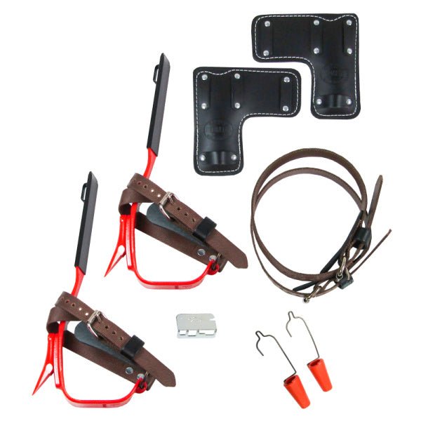 Bashlin Twisted Shank Steel Climbers W Regular Pole Gaffs (1 5/8") - Shopena Supply