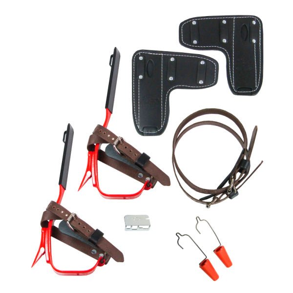Bashlin Twisted Shank Steel Climbers W Regular Pole Gaffs (1 5/8") - Shopena Supply