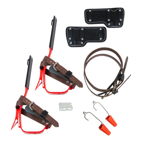 Bashlin Twisted Shank Steel Climbers W Regular Pole Gaffs (1 5/8") - Shopena Supply