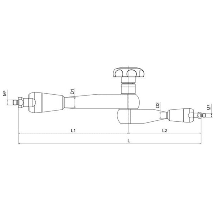 Fisso 200mm Articulated Laser Sensor Mount (M6 Steel Base & 9 - 12 mm M6 Clamp) - Shopena Supply