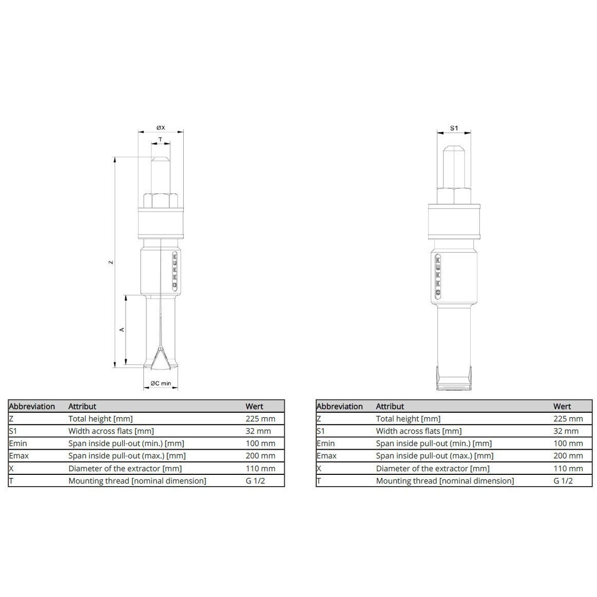 Kukko 21-90 Pilot Bearing Puller (100mm - 200mm ID) — Shopena Supply