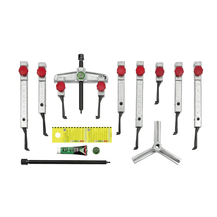 Kukko K - 2030 - 10+S 2 & 3 Jaw Puller Set (0mm - 130mm. QA + Narrow) - Shopena Supply