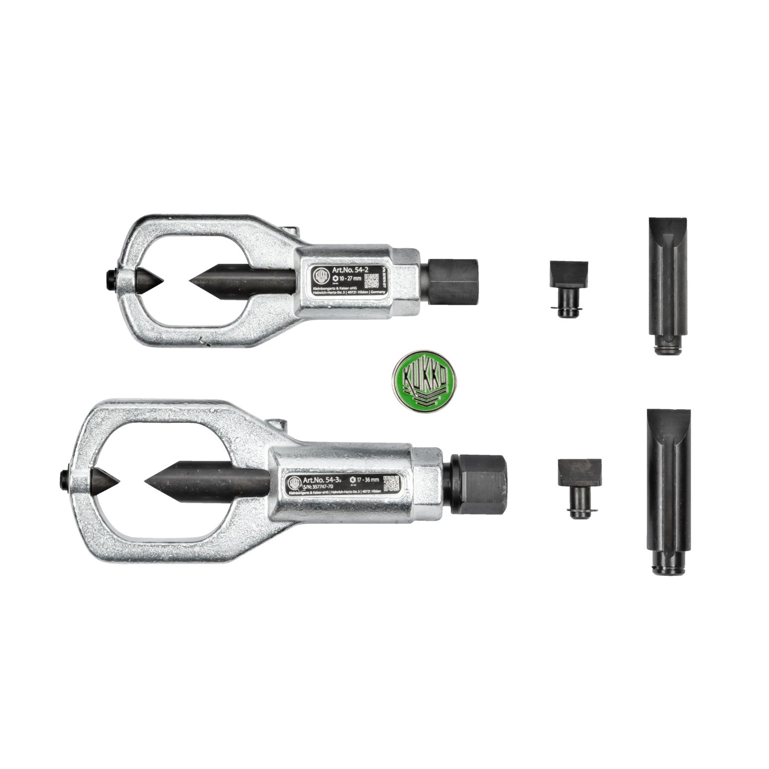 Kukko K-54-B Nut Splitter Set (Nuts 10-36 mm, Double Edge