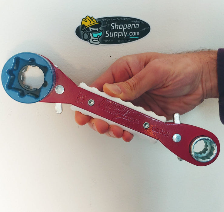 Lowell 100 RWB Dual End Lineman Wrench (9" long) - Shopena Supply