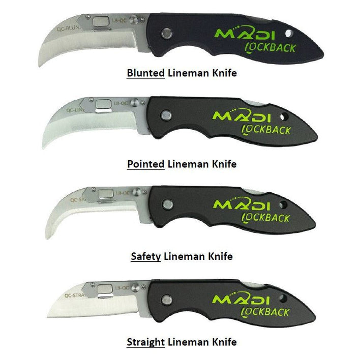 Madi Lockback LB - QC Lineman Knife (Quick - Change w/ 3 Blades) - Shopena Supply