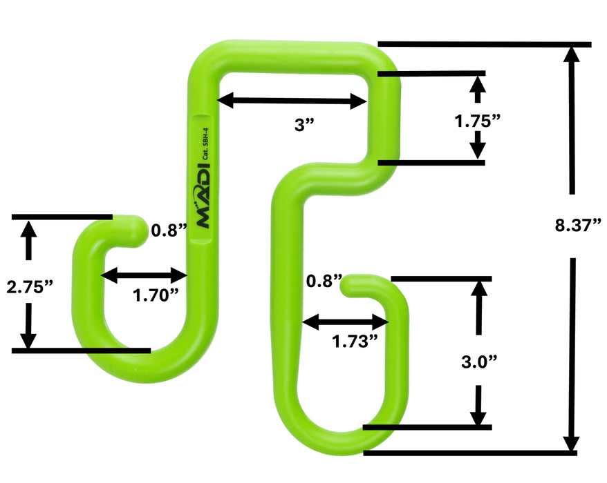Madi SBH - 4 Double Bucket Hook (2 inch - Standard Capacity) - Shopena Supply