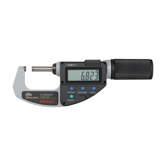 Mitutoyo 0 - 1.2" 30mm Quickmike IP65 Electronic Digimatic Micrometer w/ SPC Output - Shopena Supply