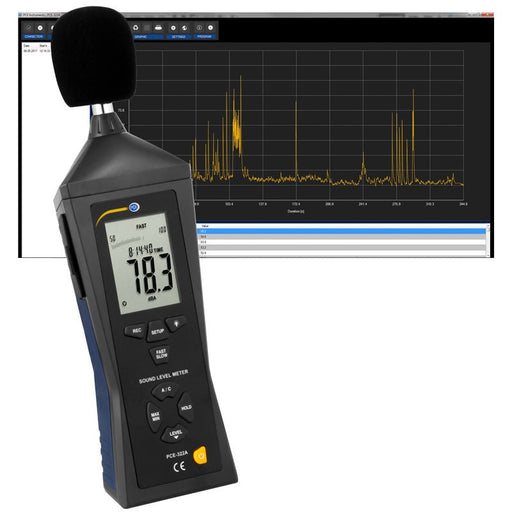 PCE 322ALEQ Class 2 Decibel Sound Meter with LEQ Software (30 - 130dB) - Shopena Supply