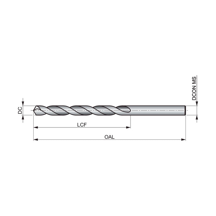 Precision Twist Drill M51CO 61/64"D 11"L HSS - E Cobalt Straight Shank & Taper Length Drill Bit - Shopena Supply