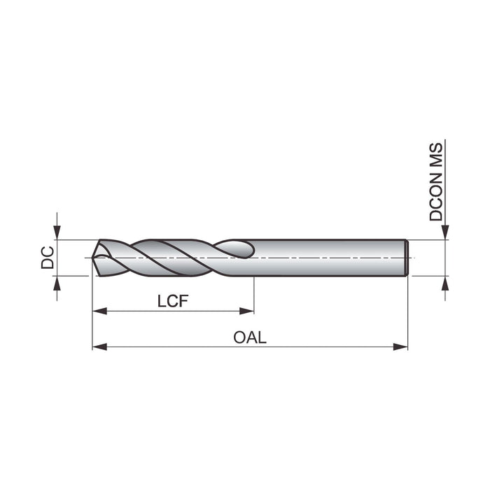 Precision Twist Drill R40 1 - 15/16"D 8 - 1/2"L HSS Straight Shank & Stub Length Drill Bit - Shopena Supply