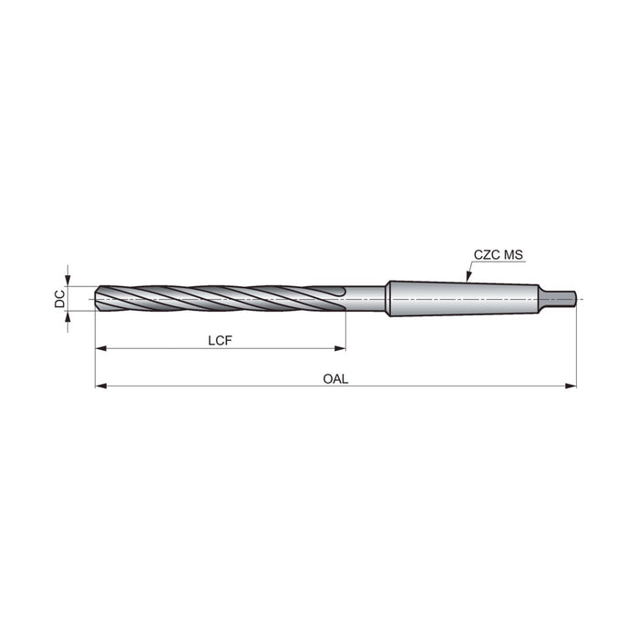 Precision Twist Drill T400 1 5/8"D 17"L 4 Flute HSS #5MT Drill Bit - Shopena Supply