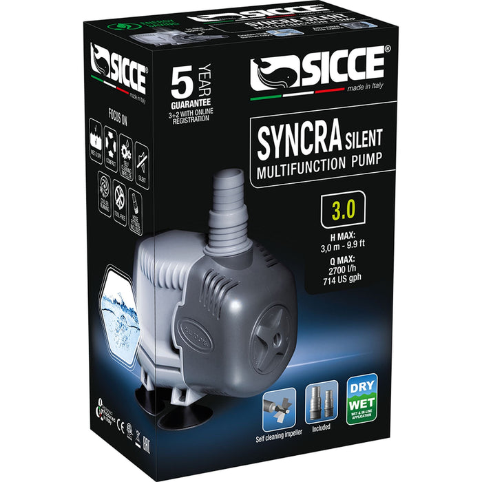 Sicce Syncra Silent Sumbersible Water Pump (8 Options) - Shopena Supply