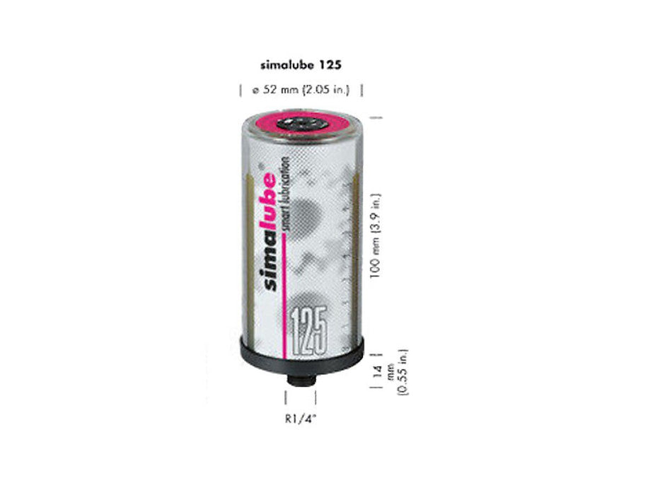 Simatec Simalube 125ml Single Point Automatic Lubricator (10pcs) (Select Filling) - Shopena Supply