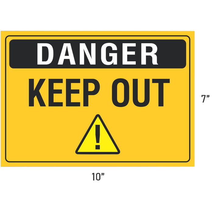 Danger Keep Out 10" x 7" Vinyl Sticker Decal