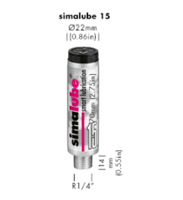 Simatec Simalube 15ml Single Point Automatic Lubricator (10pcs) (Select Filling)