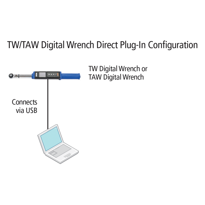 ASG TAW400 1/2" Square Fixed Ratchet 29.5 - 295 lbs Adjustable Digital Torque Angle Wrench