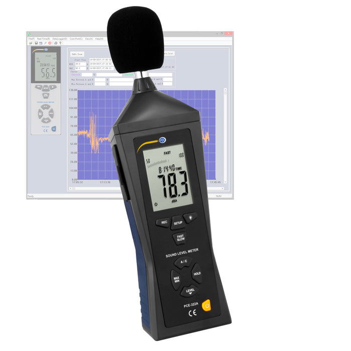 PCE Instruments PCE-322A Digital Sound Level Meter, Class II