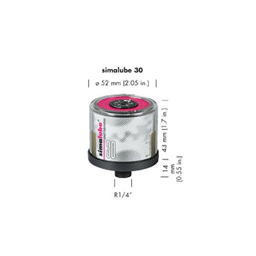 Simatec Simalube 30ml Single Point Automatic Lubricator (10pcs) (Select Filling)