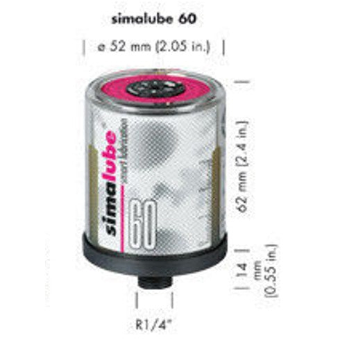 Simatec Simalube 60ml Single Point Automatic Lubricator (10pcs) (Select Filling)